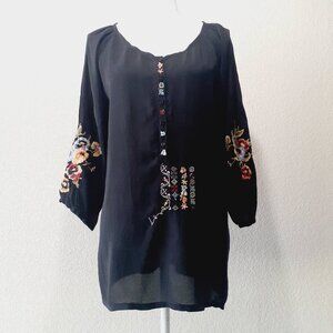 Johnny Was Embroidered Peasant Style Tunic